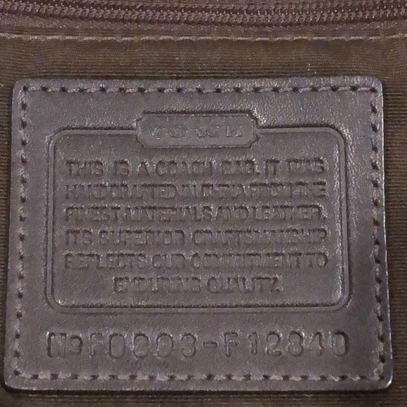 COACH Patchwork Top Zipper Crossbody Shoulder Bag Animal Print Brown Lining - Picture 14 of 17